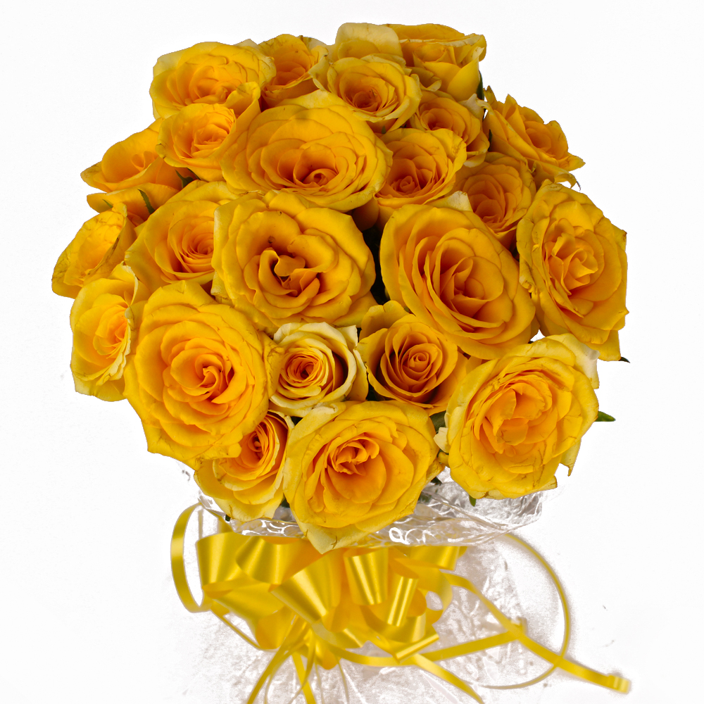 Two Dozen Yellow Color Roses Bouquet