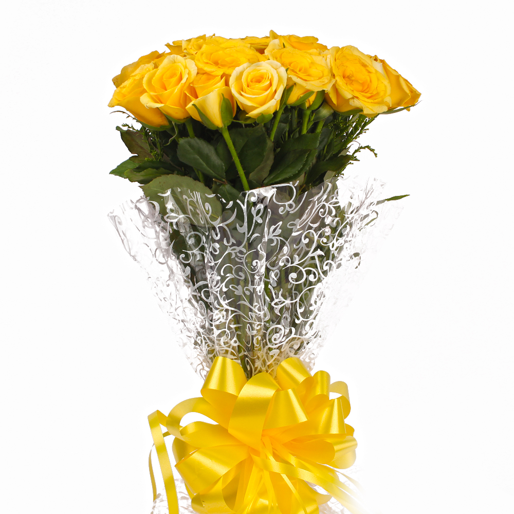 Two Dozen Yellow Color Roses Bouquet