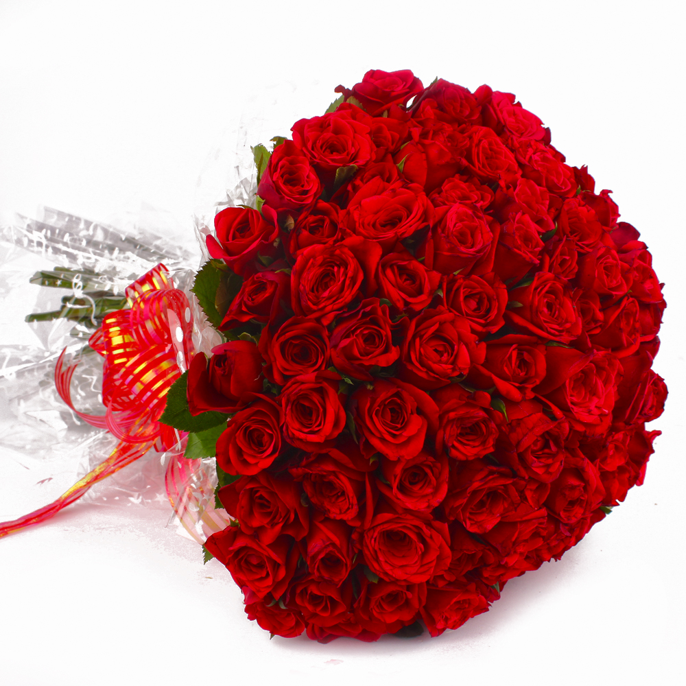 Seventy Five Red Roses Bouquet