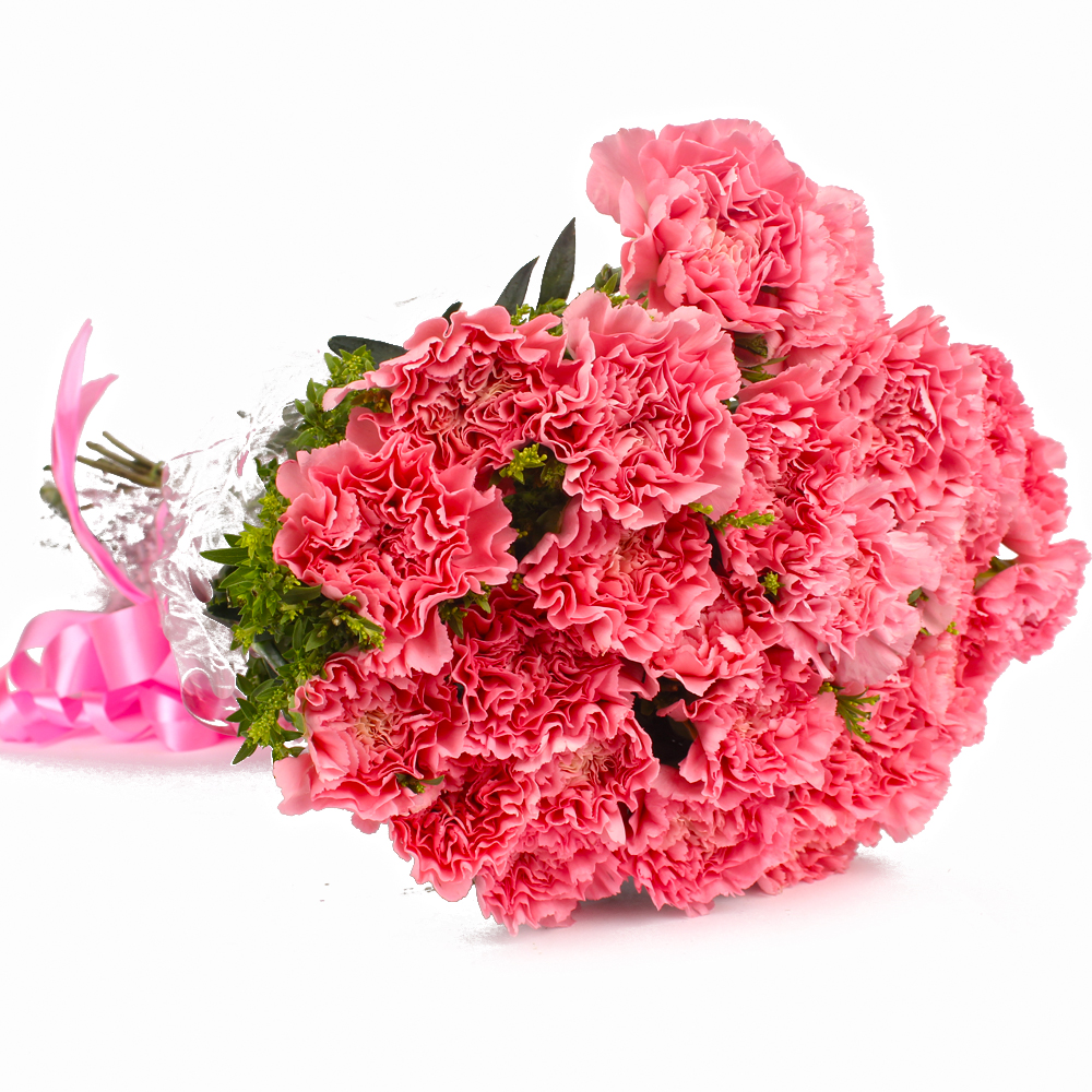 Fuffly Pink Carnation Bouquet