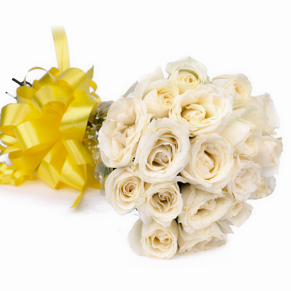 Eighteen White Roses Bouquet