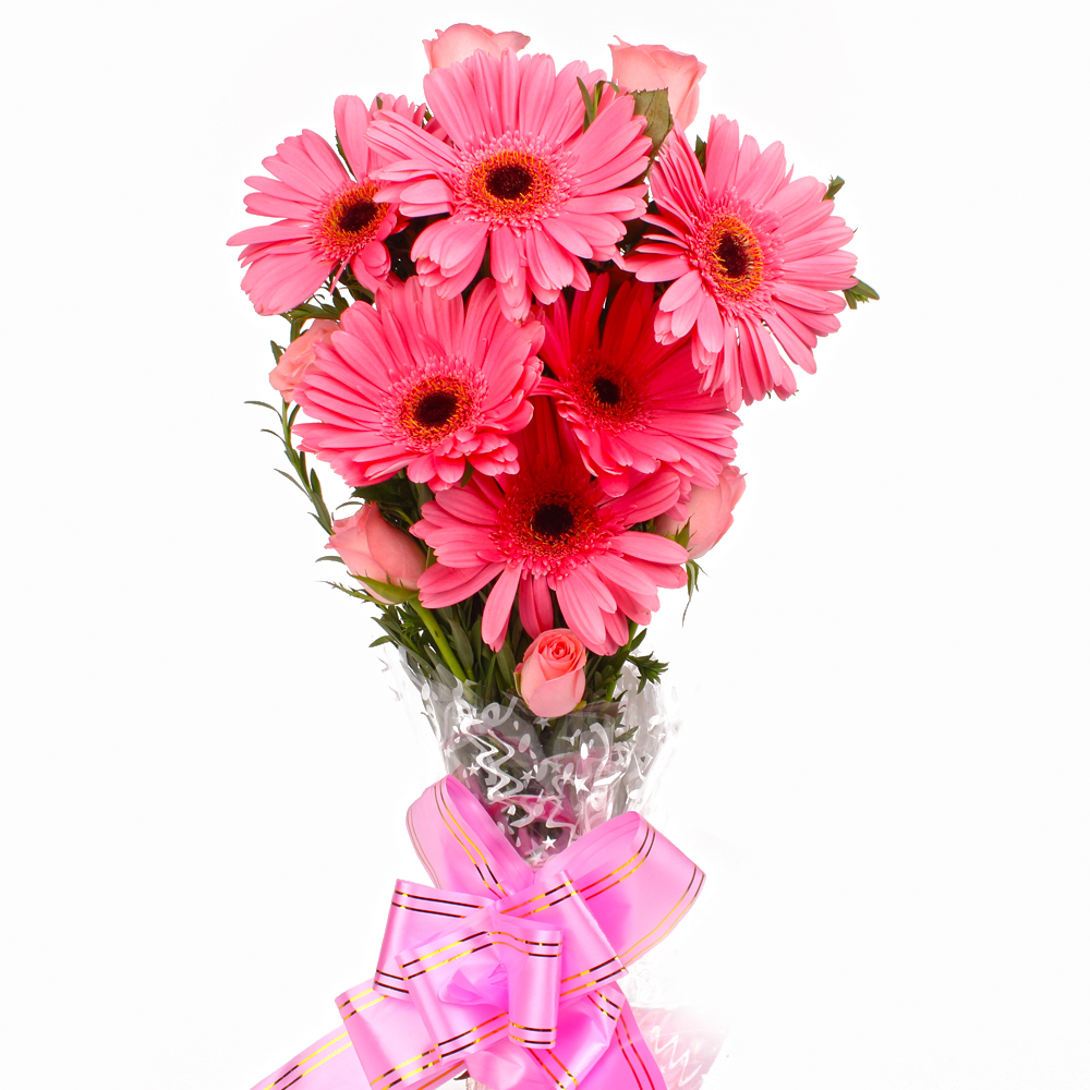 Perfect Twelve Pink Floral Bunch