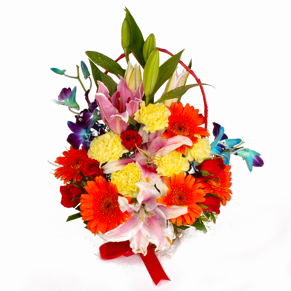 Vivid Designer Floral Basket