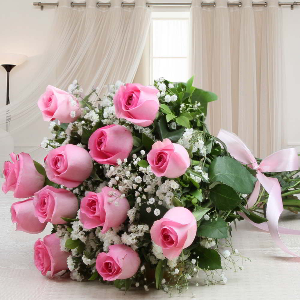 Flowers Bouquet Roses Pink