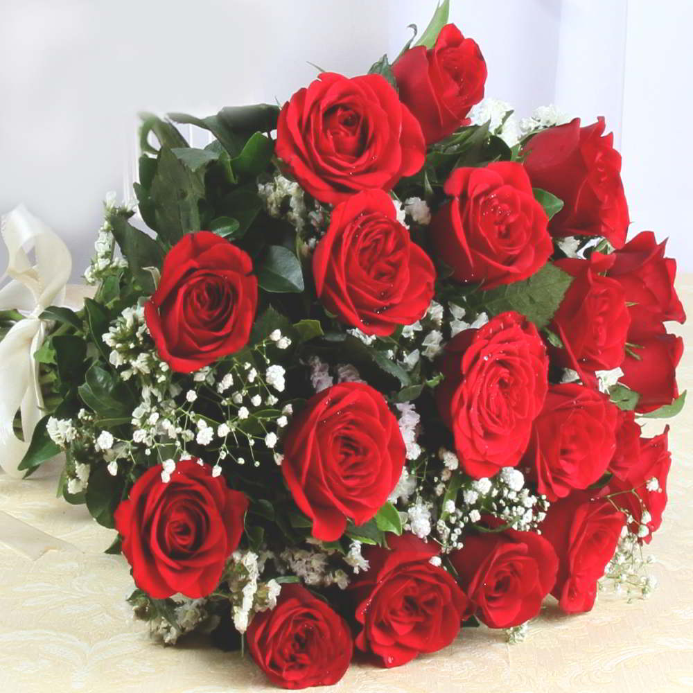 Lovely Twenty Red Roses Bouquet
