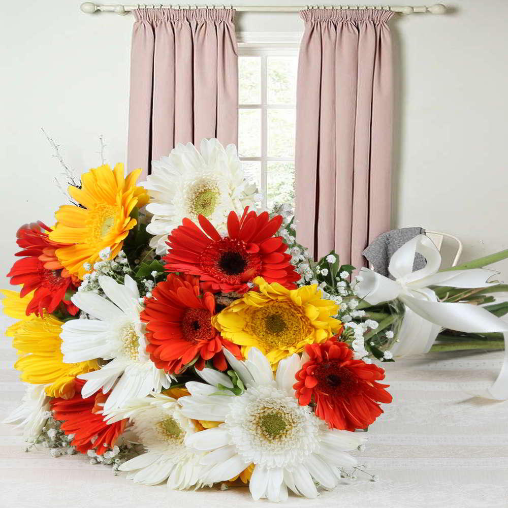 Bouquet of Mixed Colorful Gerberas
