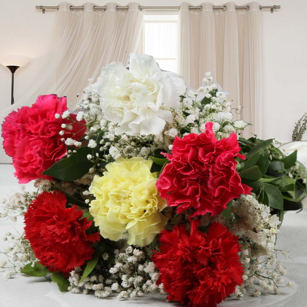Charming Colorful Carnations Bouquet