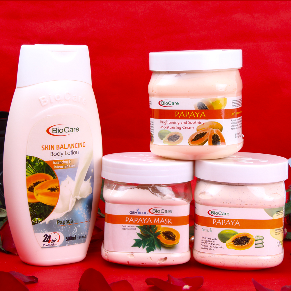 Bio Care Papaya Extract Body Care Beauty Hamper for Unisex