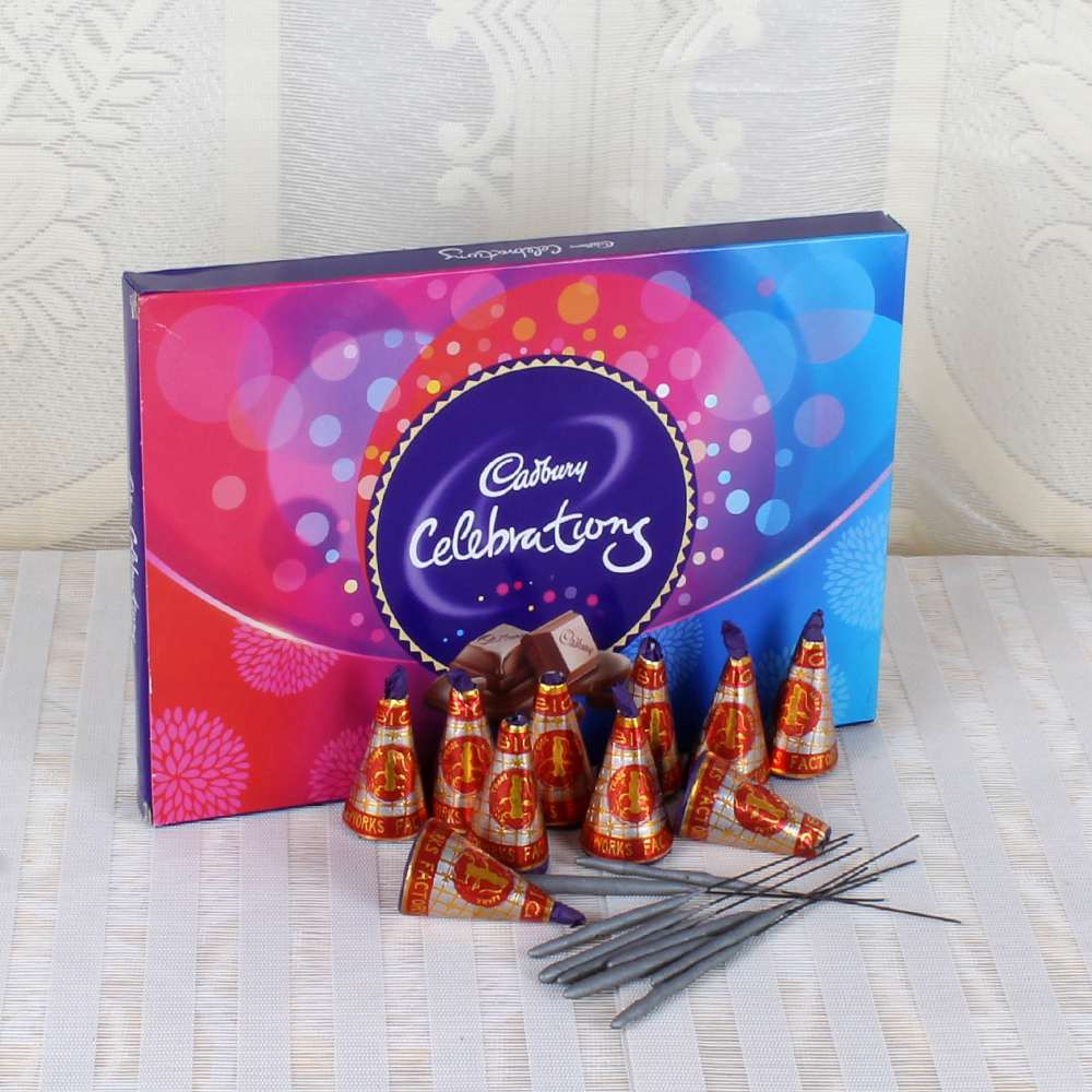 Diwali Love Token Gifts of Celebration Chocolate and Crackers