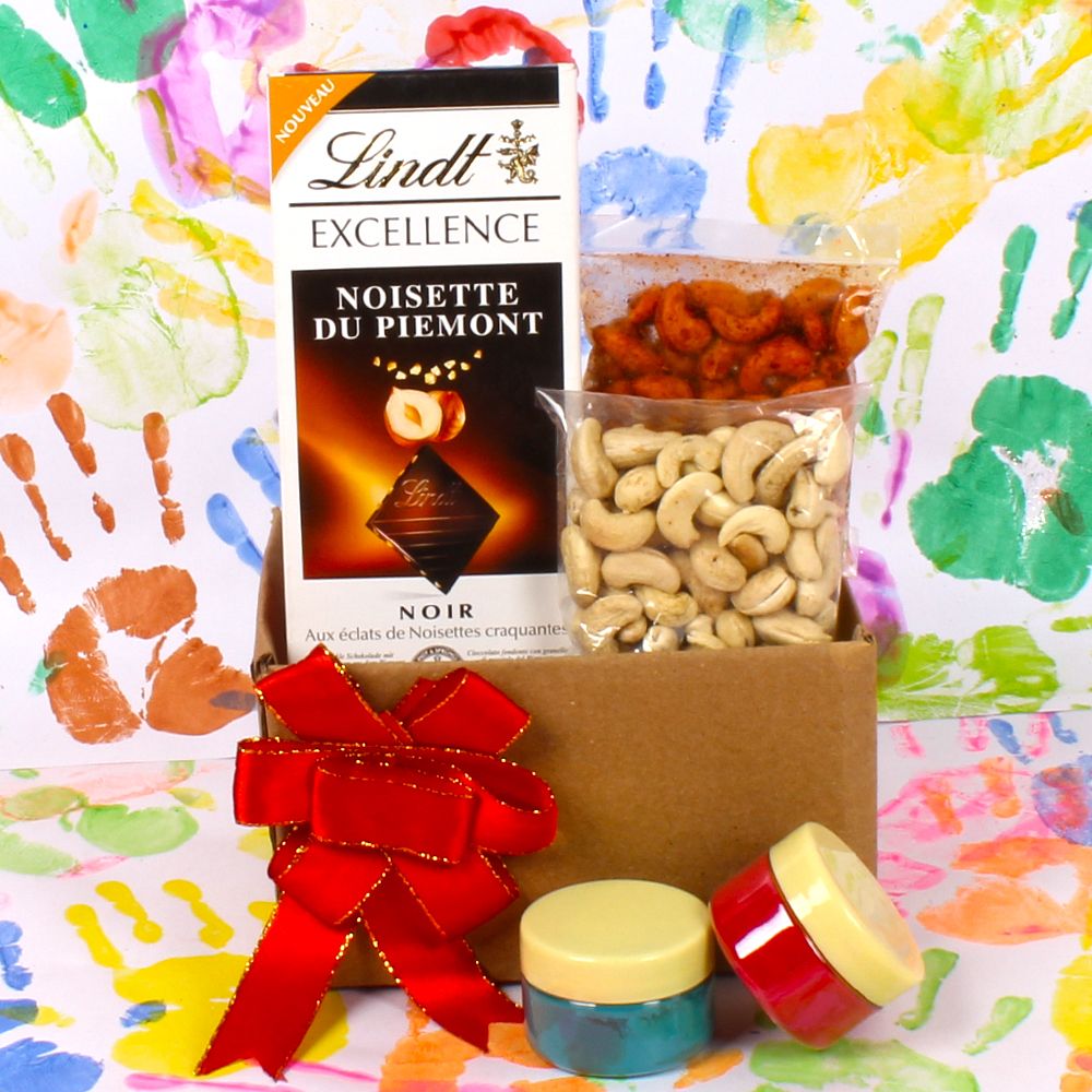 Lindt Chocolate with Assorted Cashew Nuts for Healthy Holi