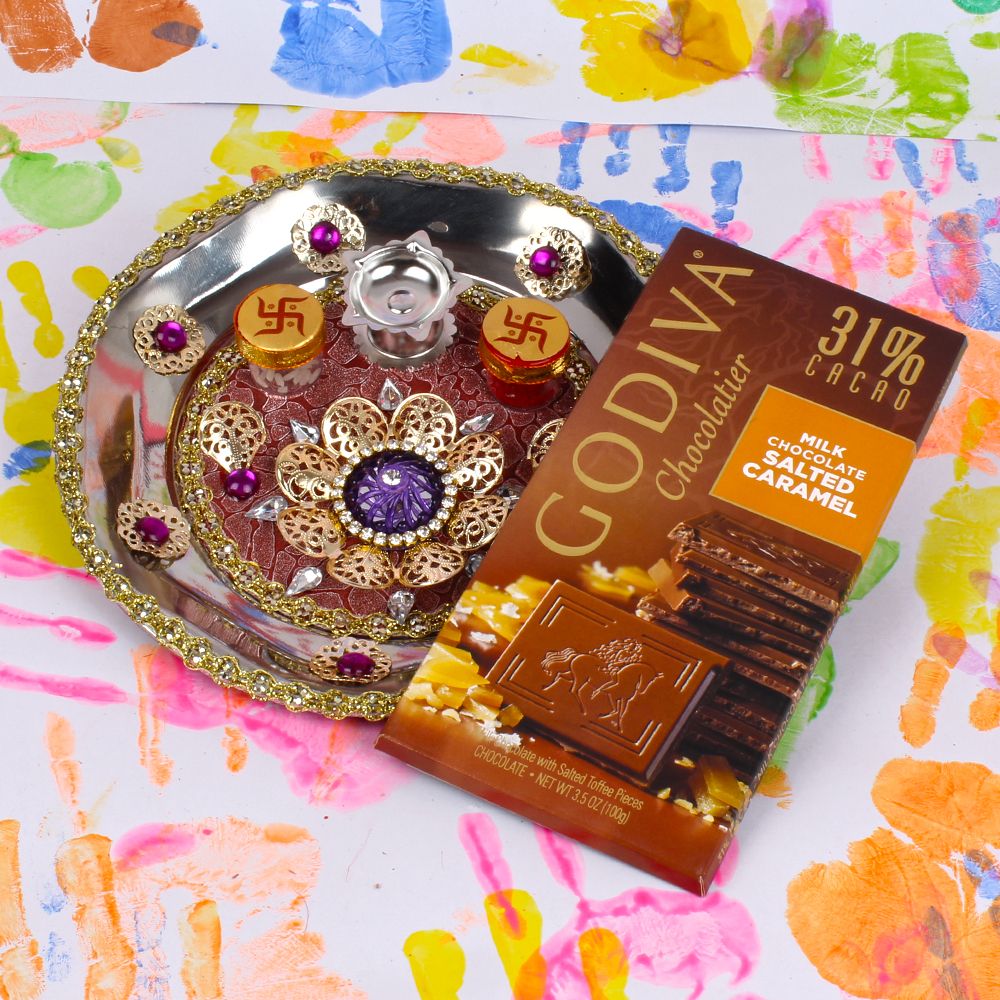 Holi Pooja Thali with Godiva Chocolate