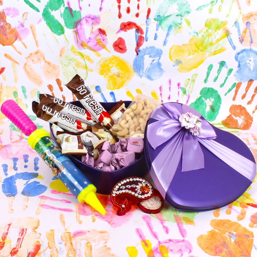 Holi Tikka with Chocolate Nuts Gift Box