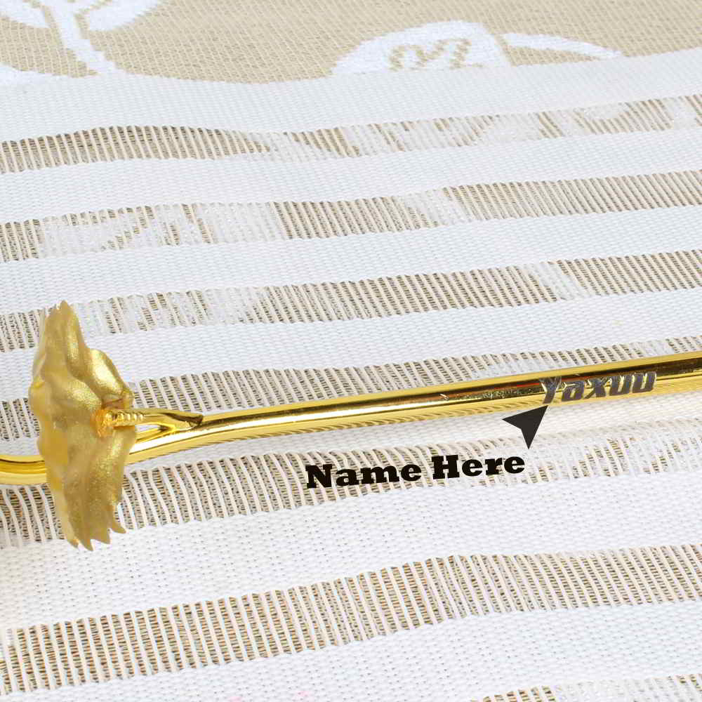 Personalized Gold Plated Rose