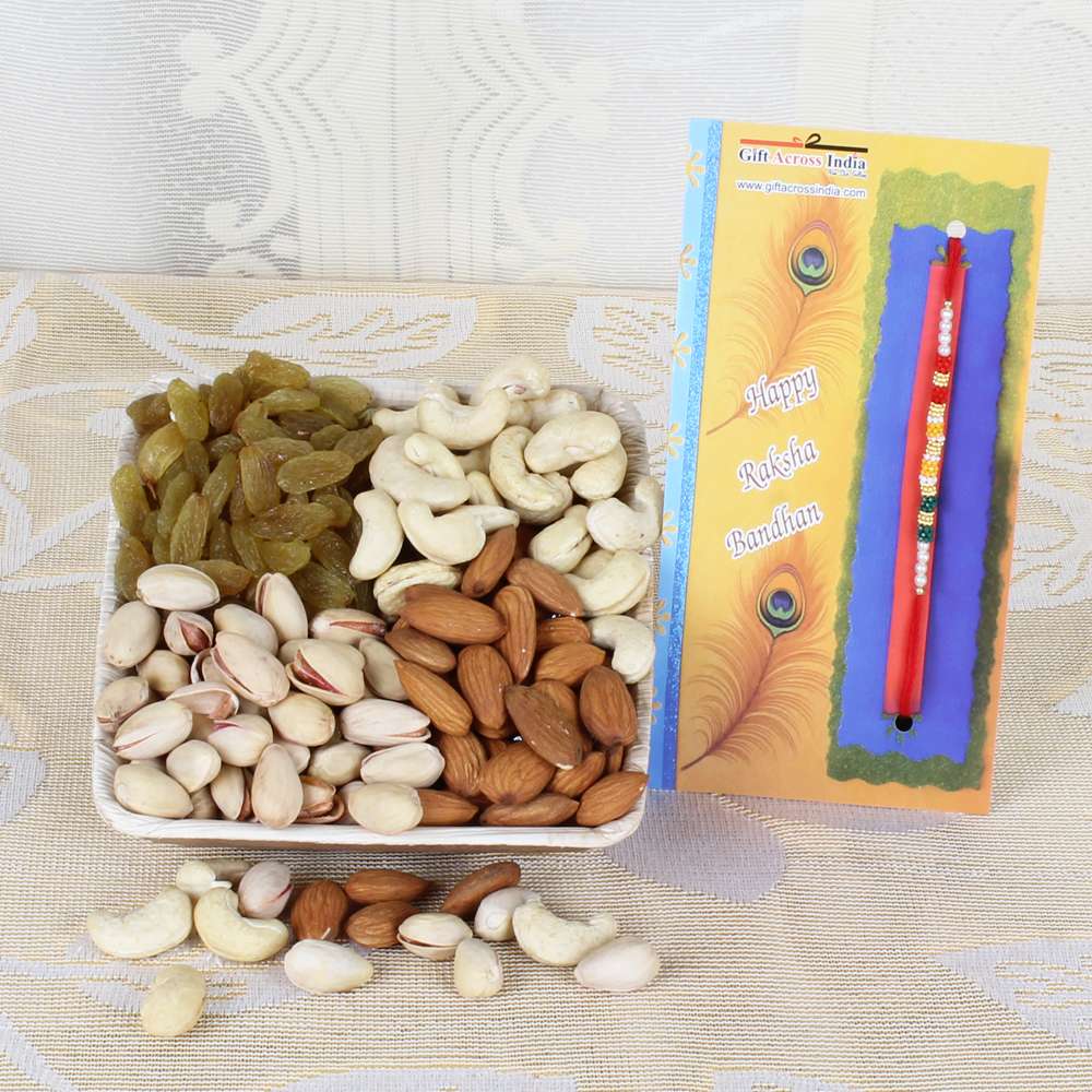 Thread Rakhi and Assorted Dry Fruits