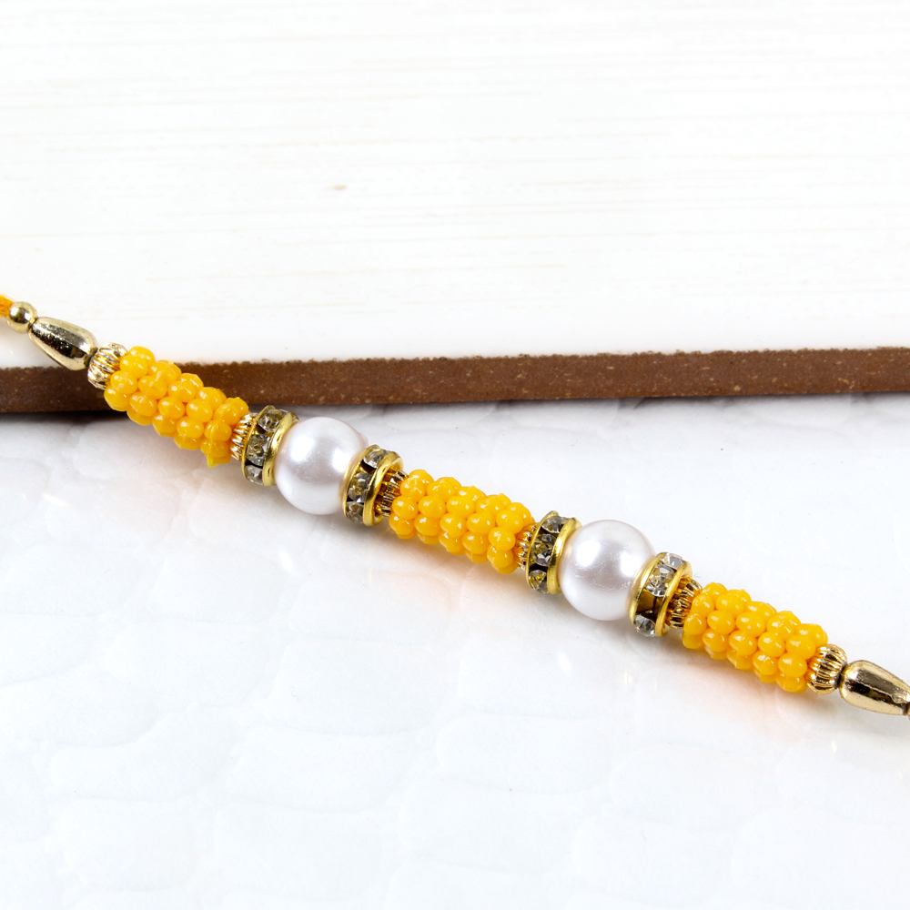 Pearl and Small Beads Rakhi