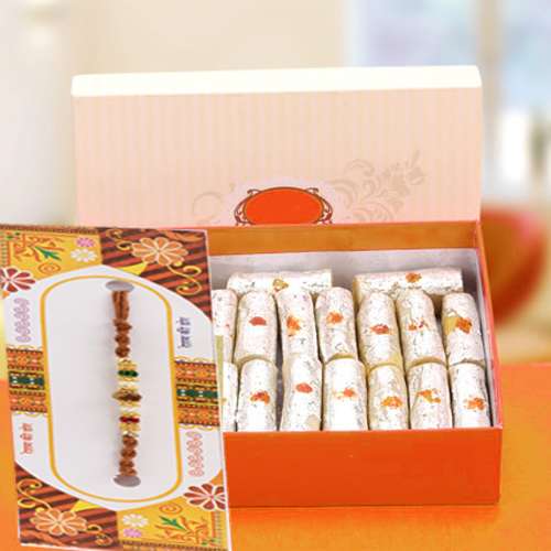 Kaju Roll Sweets with Rakhi Same Day Delivery