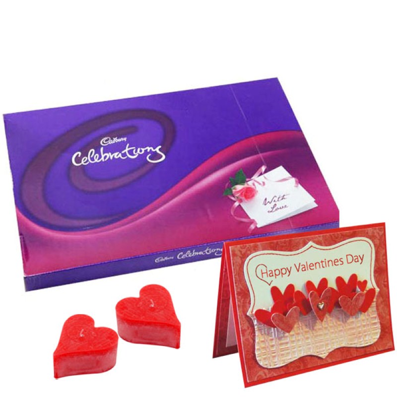 Lovely Valentine Celebrations Chocolate and card