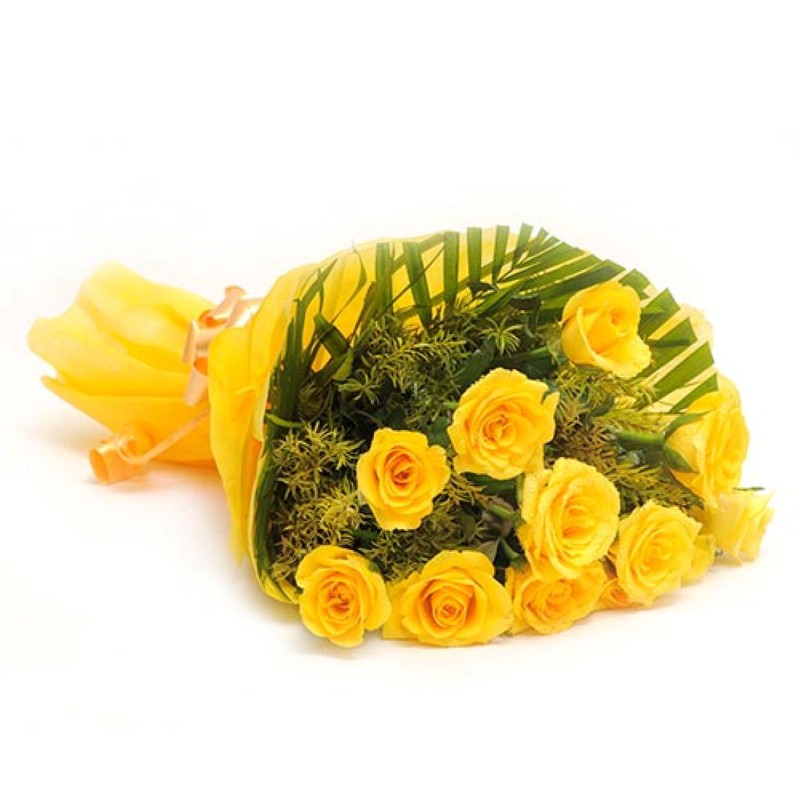 Twelve Yellow Roses for Valentine Crush