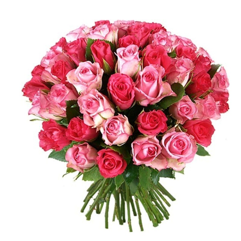Bouquet of Red and Pink Roses For Romantic Couple