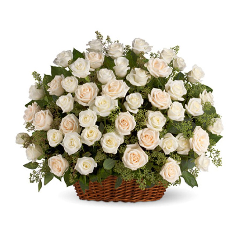 Snow of Love with White Roses