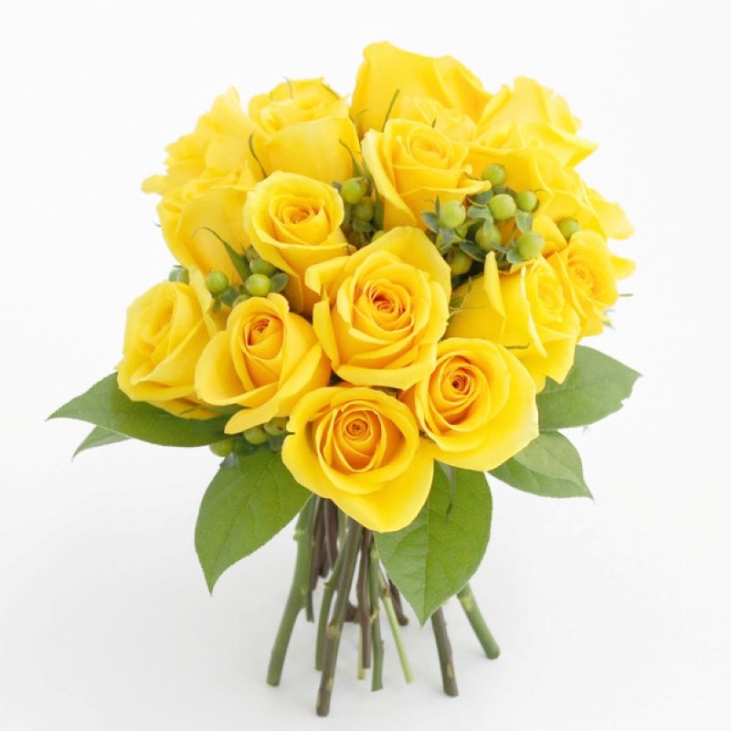 Yellow Roses Bunch For Valentines Gift