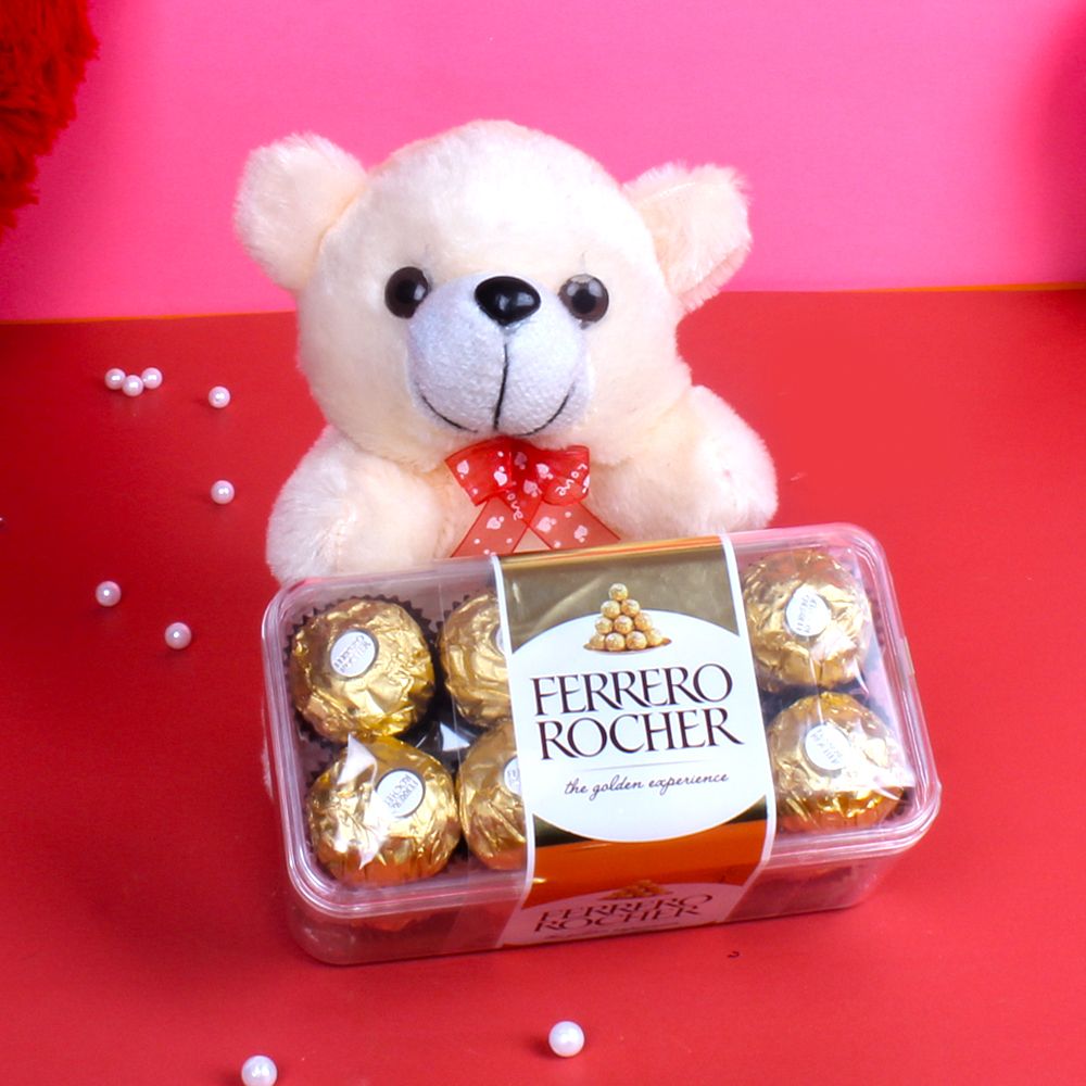 Teddy Bear with Ferrero Rocher Chocolate Box