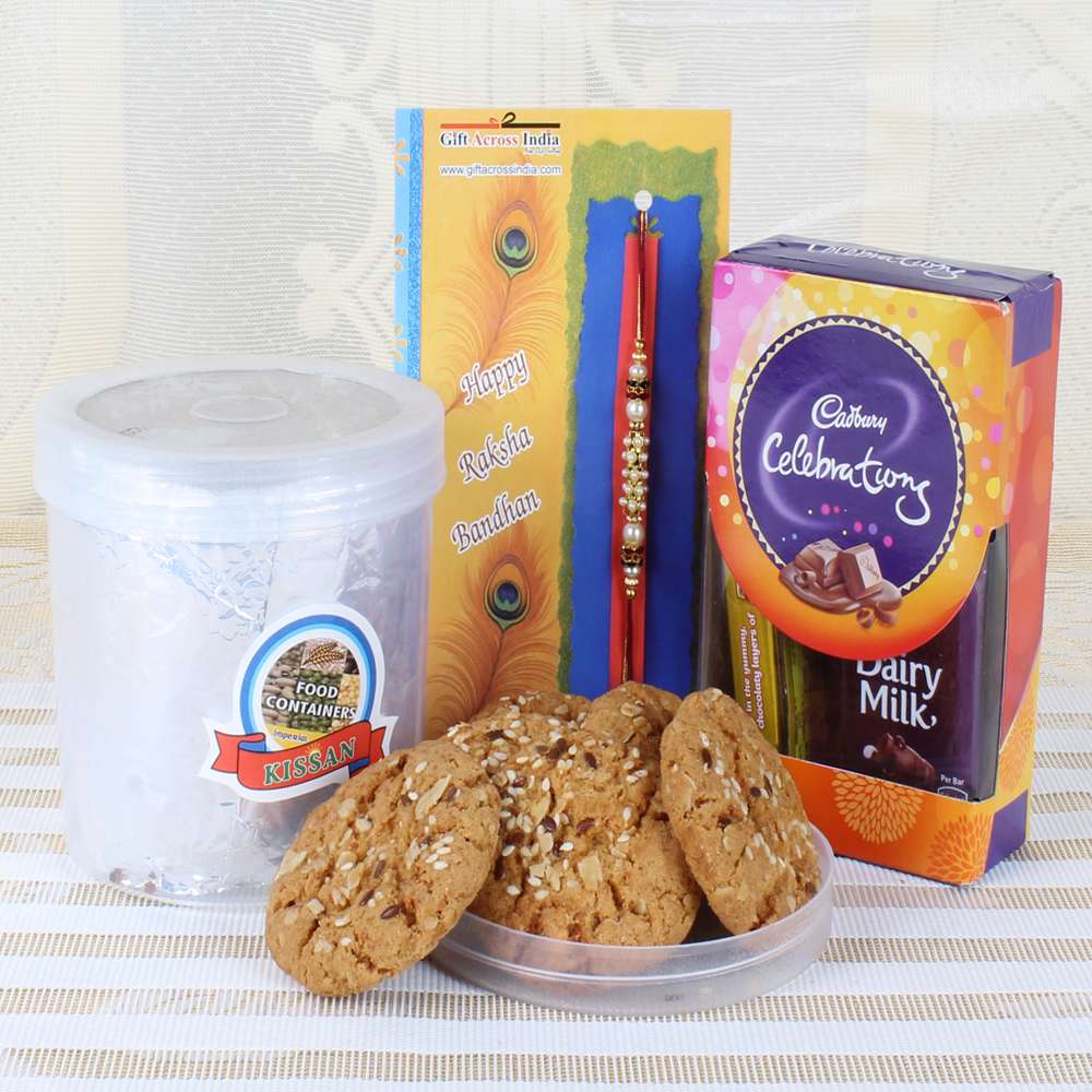Cookies and Chocolate with Rakhi Hamper