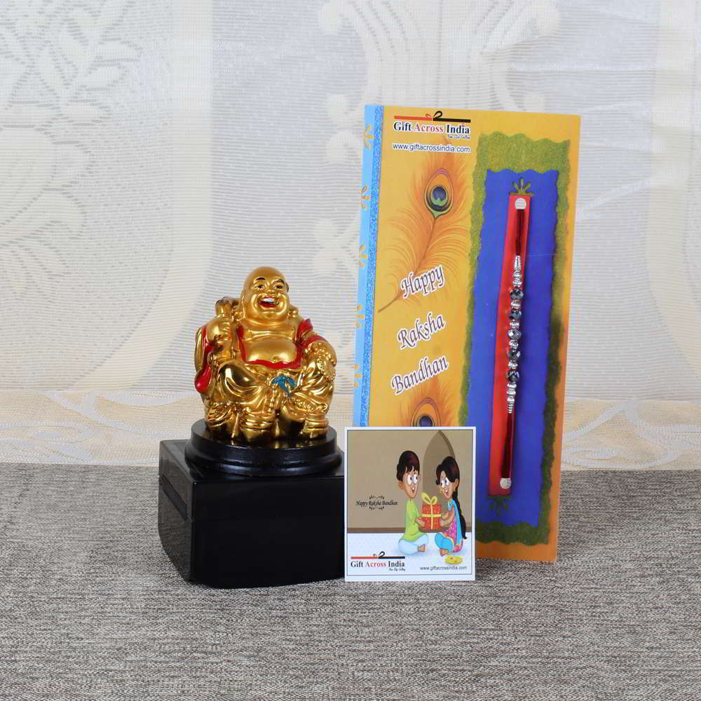 Rakhi Gift of Laughing Buddha for Best Brother-USA