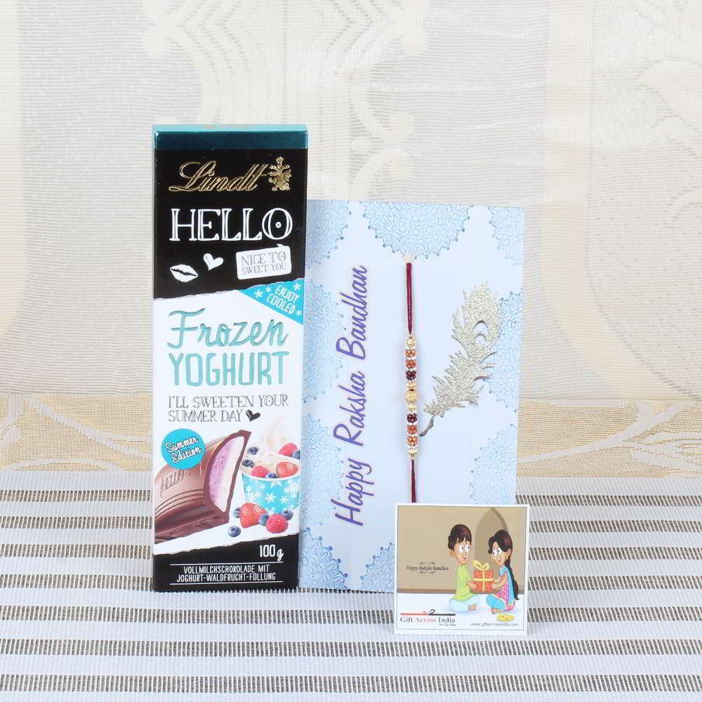 Lindt Hello Chocolate with Designer Beads Rakhi - UAE