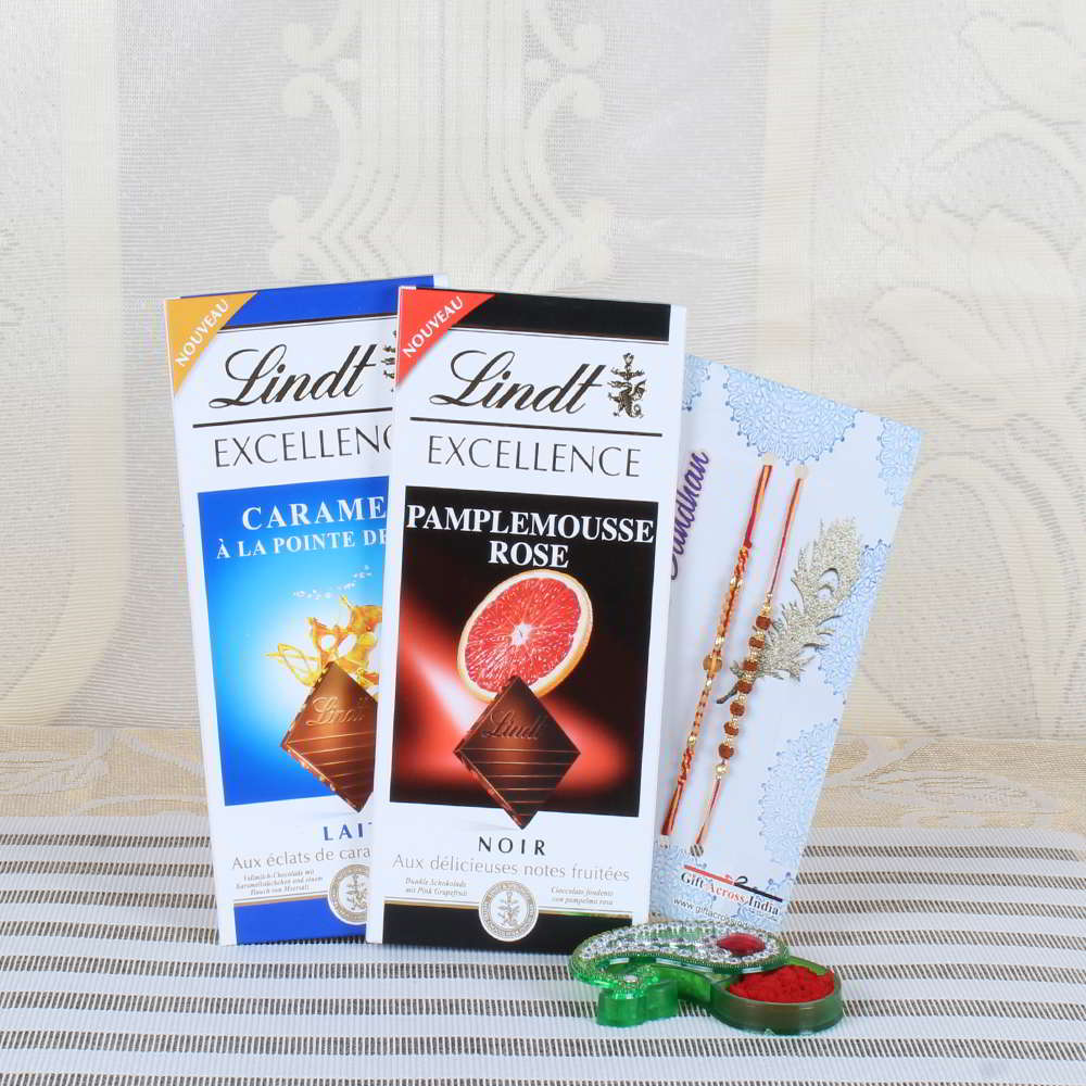 Lindt Excellence Chocolates with Two Stunning Rakhi Collection - Canada