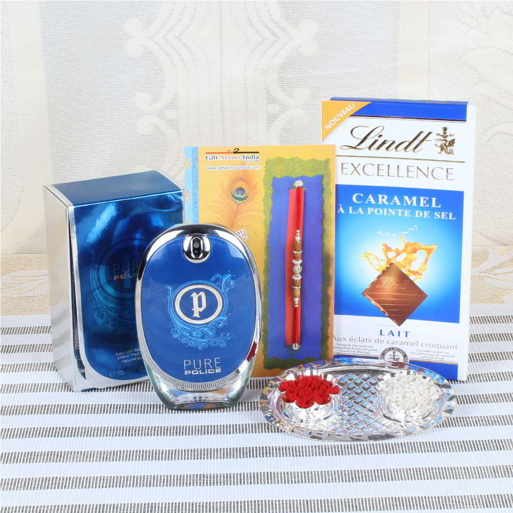 Combo of Perfume and Chocolate with Rakhi