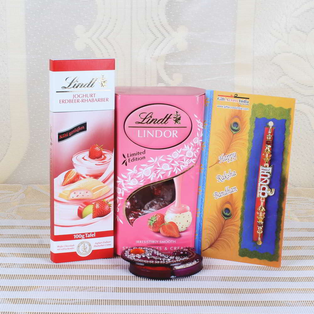 Krishna Rakhi with Lindt Chocolate Hamper