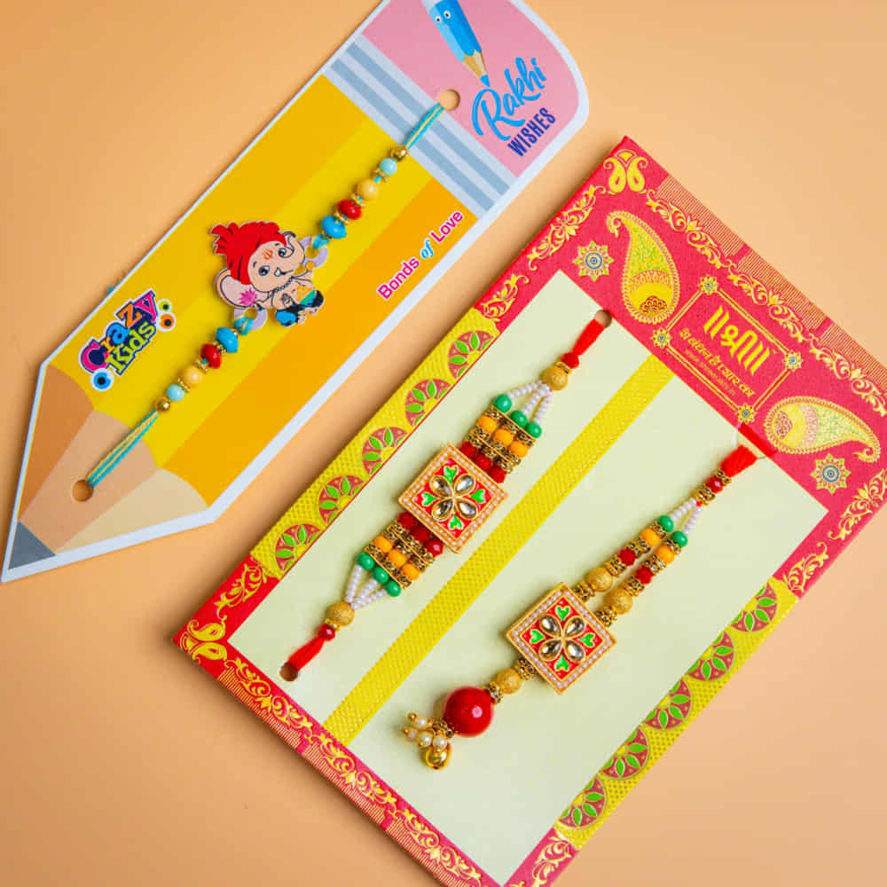 Kids Rakhi with Bhaiya Bhabhi Rakhi Set - For Australia