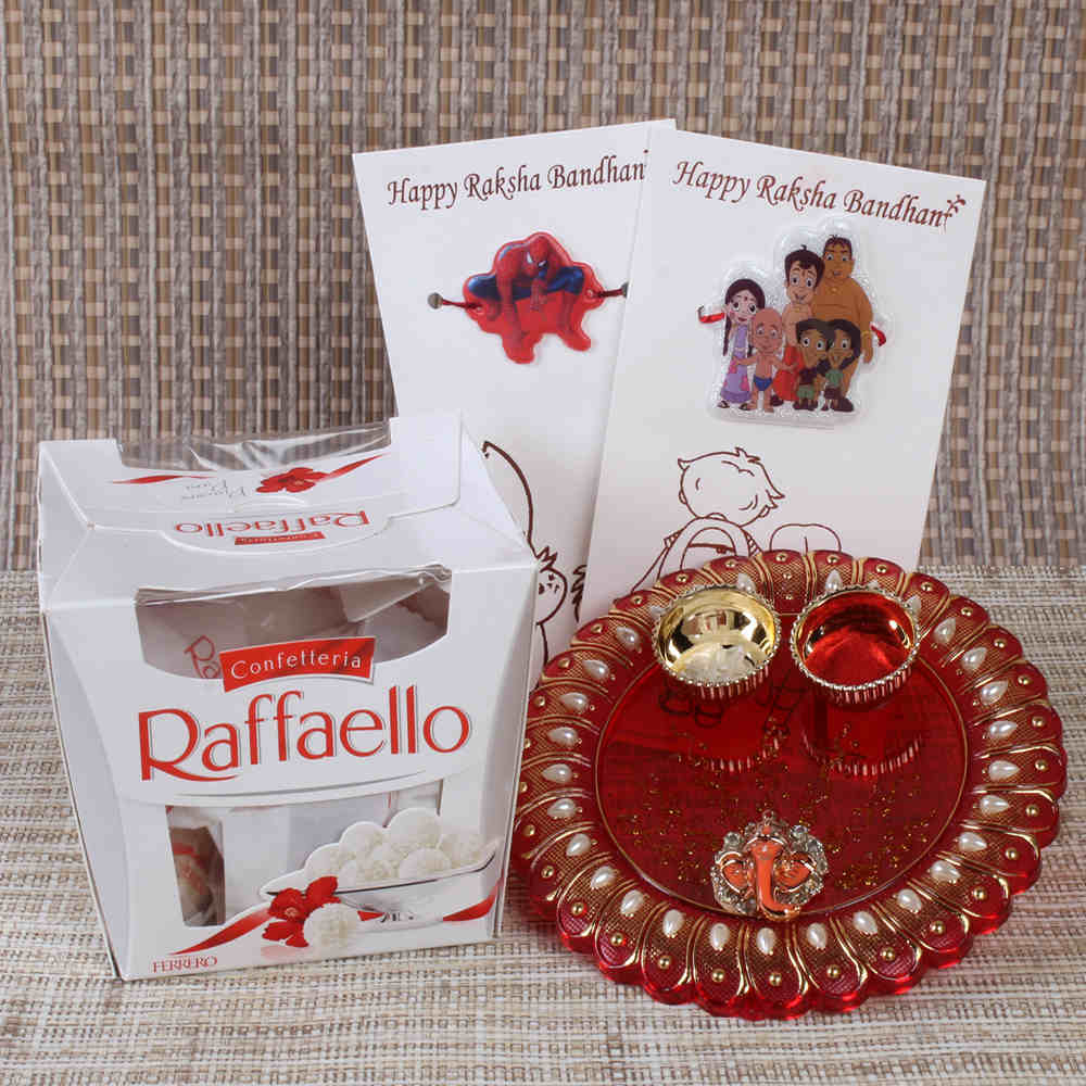 Amazing Rakhi Puja Thali Hamper for Brother