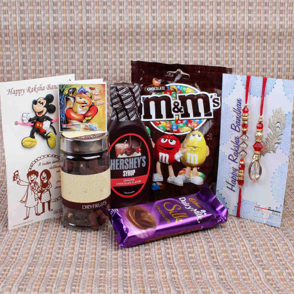 Family Rakhi with Chocolate Hamper Gift