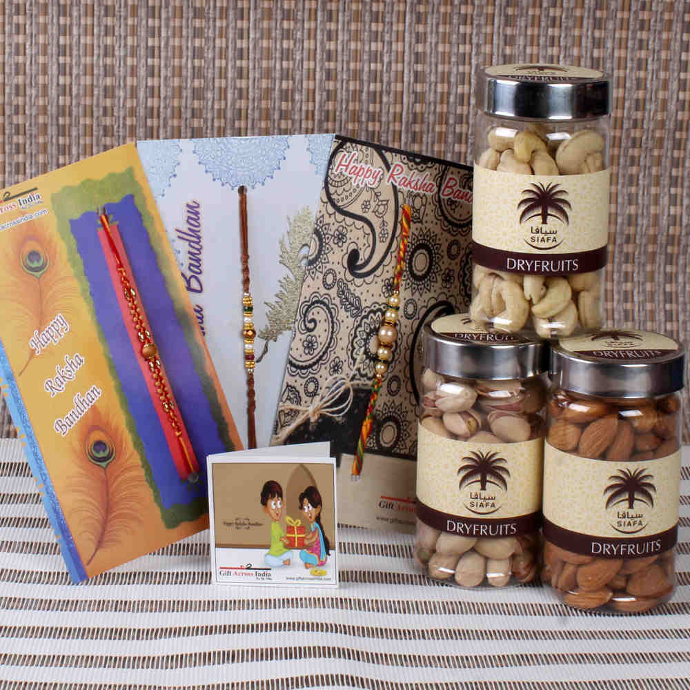 Designer Rakhi with Dry Fruits - Worldwide