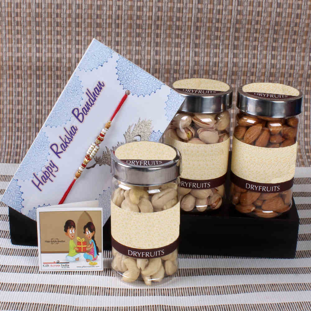 Assorted Dry Fruits with Single Rakhi