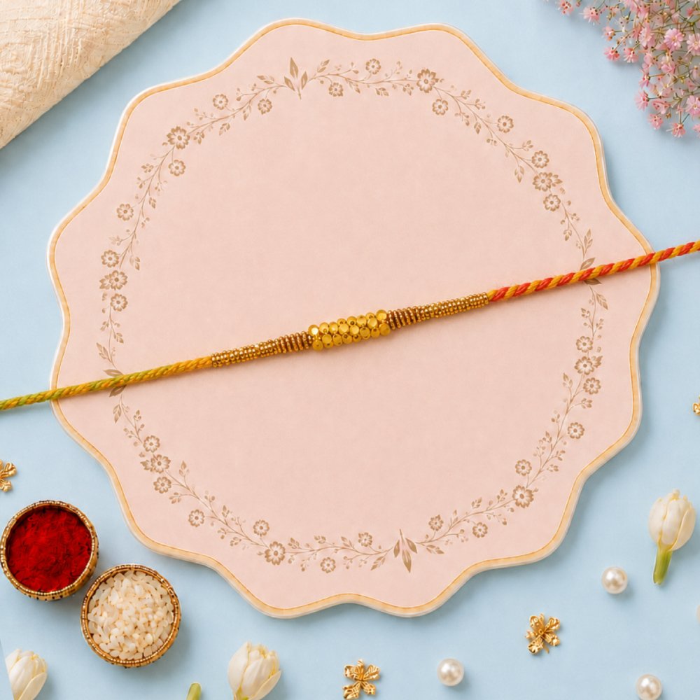 Mini Acrylic Wooden Beads Rakhi