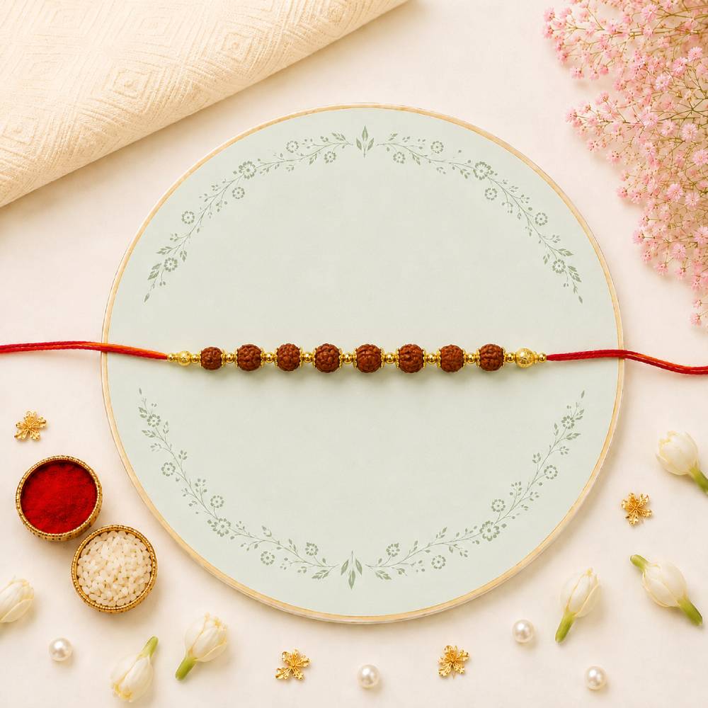 Simple Rudraksha Rakhi