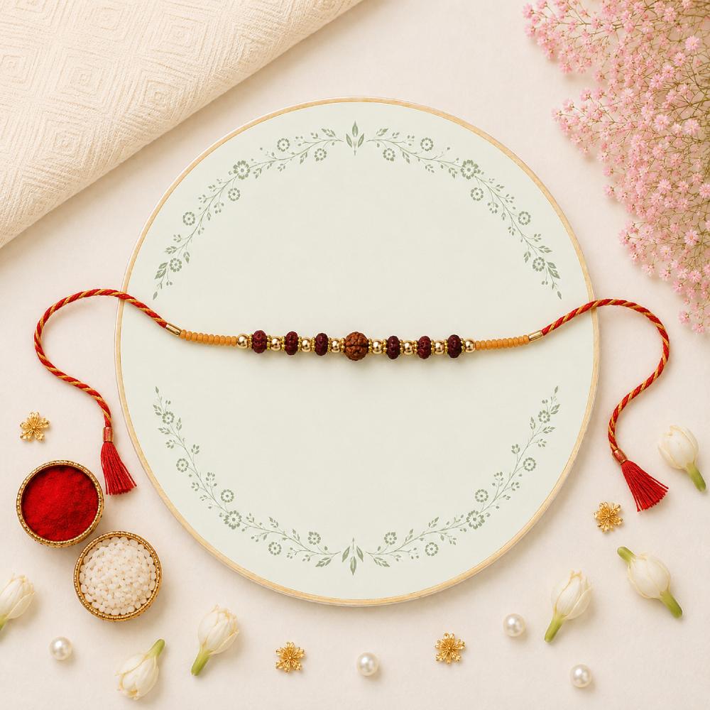 Rudraksha Rakhi for Loving Brother