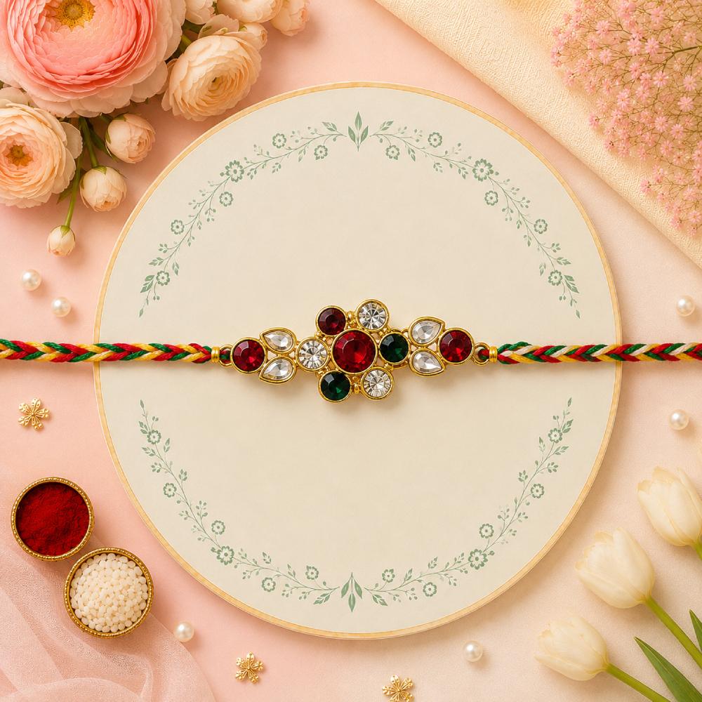 Kundan Stone Rakhi 