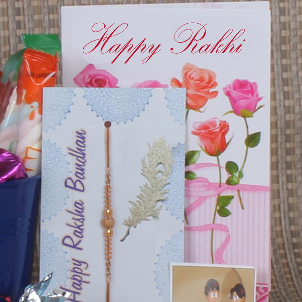 Rakhi Gift Basket of Chocolates and Marshmallow 