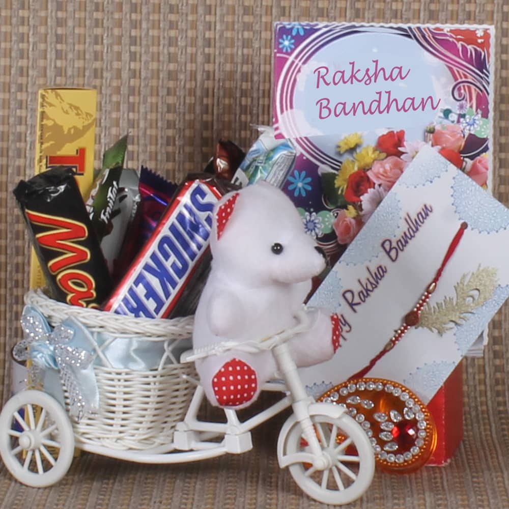 Rakhi Cycle Full of Chocolates 