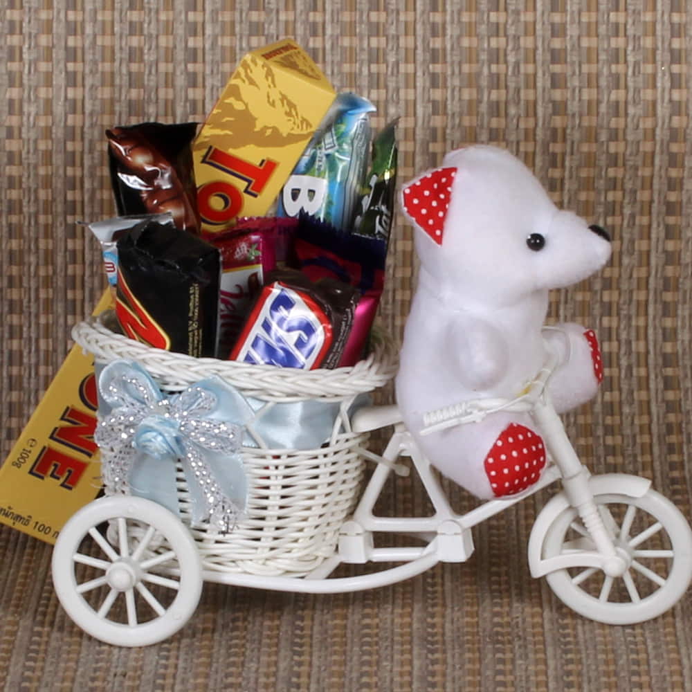 Rakhi Cycle Full of Chocolates 