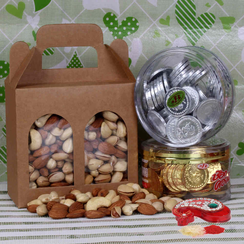 Coin Chocolates with Dryfruit for Bhaidooj Gift