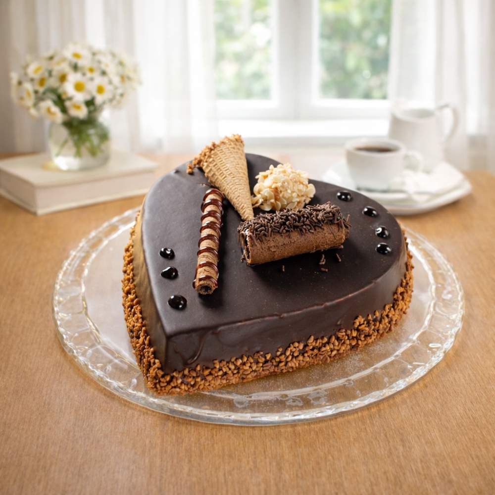 Heart Shape Chocolate Cake