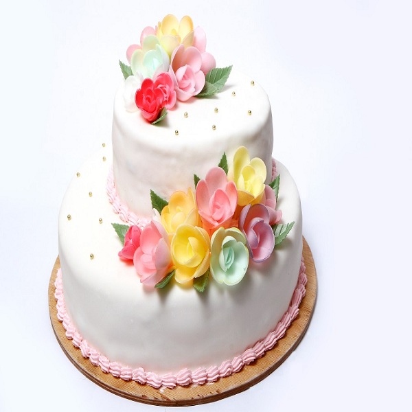 2 Tier Vanilla Cake