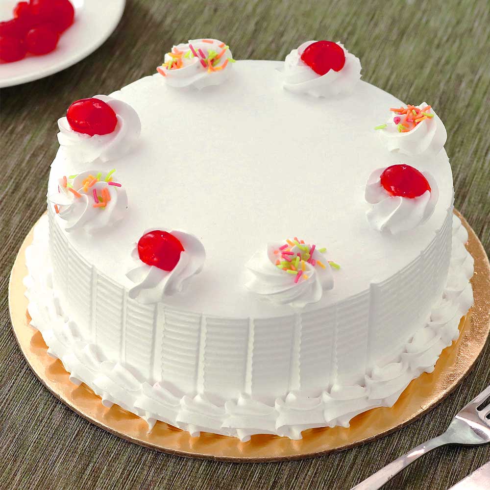 Floral Round Vanilla Cake