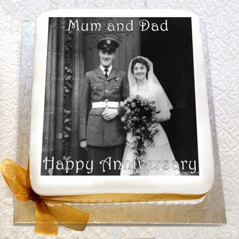 Wedding Anniversary Photo Cake