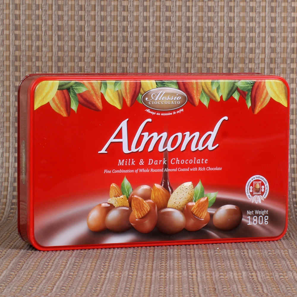 New Year Gift of Almond Chocolate and Wafer Chocolate Cubes